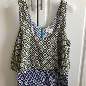 Anthropologie Meadow Rue sleeveless 2 layer blouse